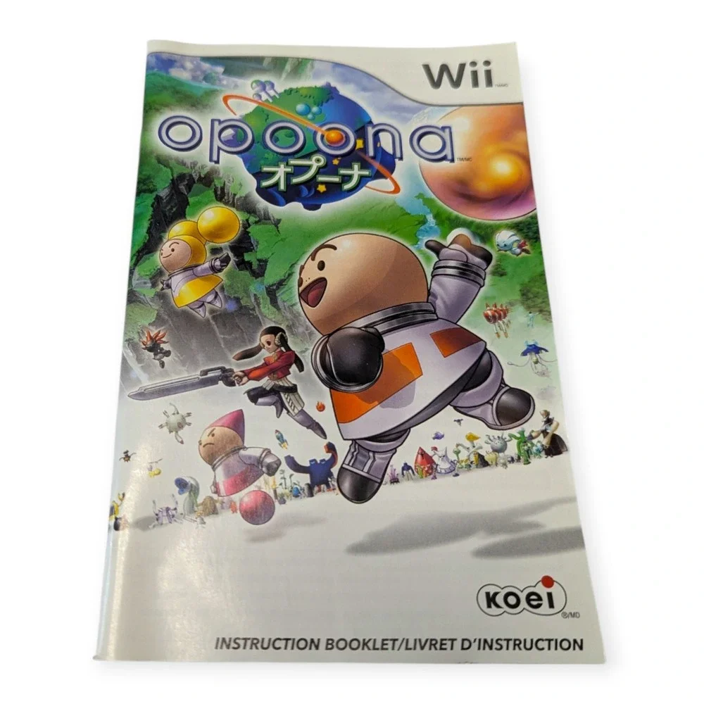 Opoona Nintendo Wii RPG Koei 2008 Complete CIB White Case